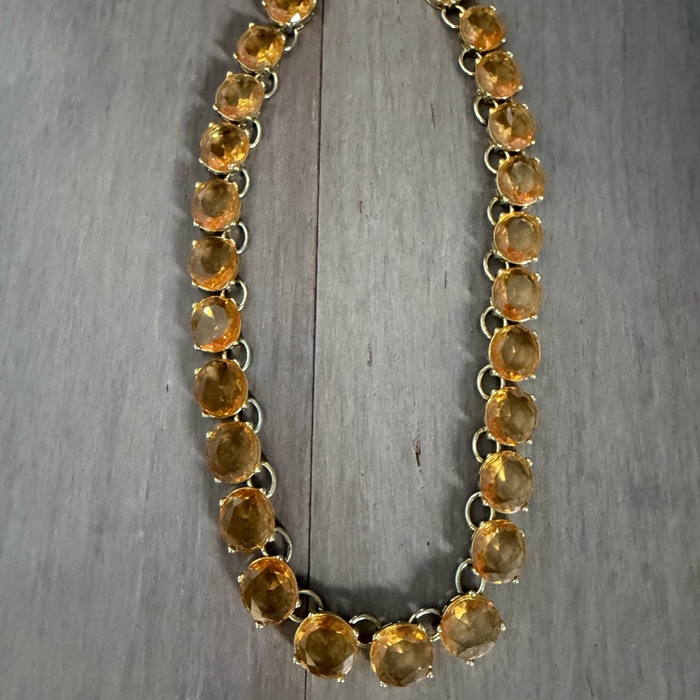 Banana Republic Golden Amber Faceted Link Necklace
